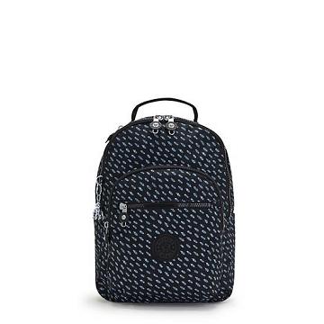 Mochilas Kipling Seoul Small Printed Tablet Azules Blancos | MX 1864YX